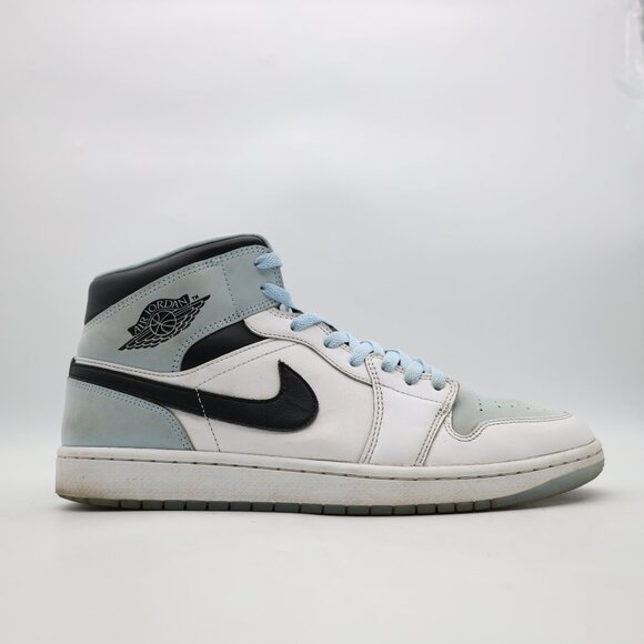 Nike Air Jordan 1 Mid SE "Ice Blue Nubuck" Men's Size 11.5 Sneakers DV1308-104 - Picture 1 of 12
